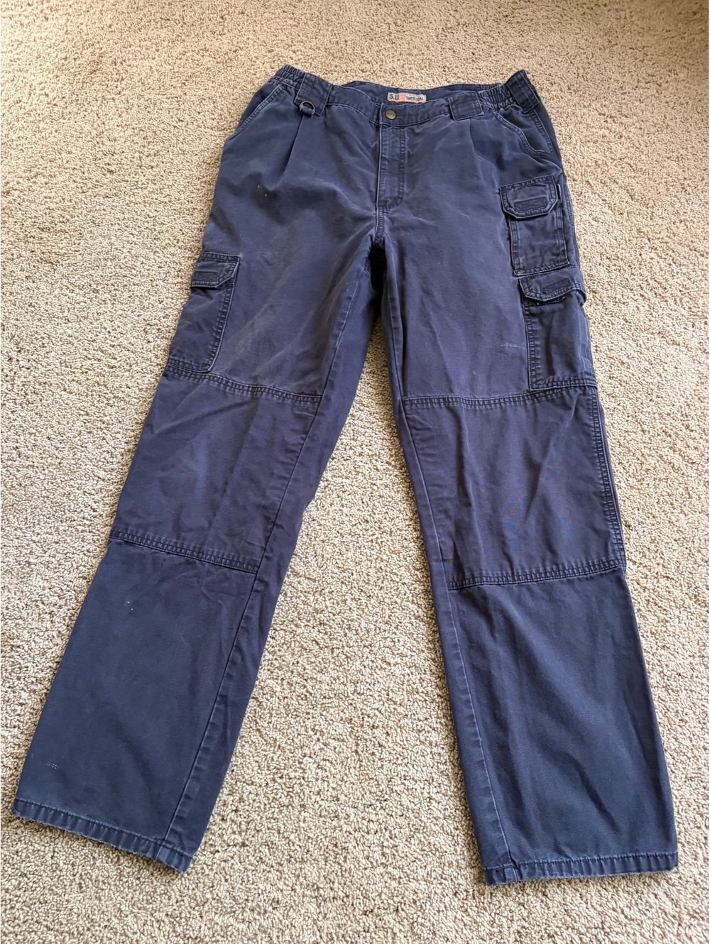 5.11 Tactical Men's Cargo Pants dark navy blue reinforced knee pockets 36 x 34
